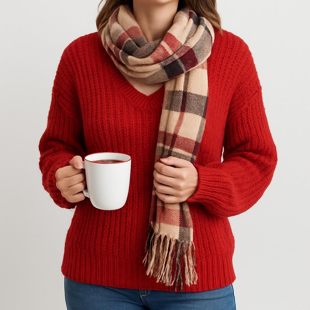 Torrid Plus‎ 1X Red Knit Sweater Christmas Holiday Cozy Winter Pullover